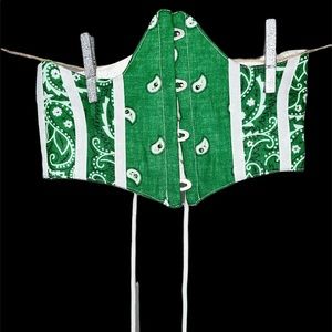 Green bling bandana corset size small via akilogram boutique